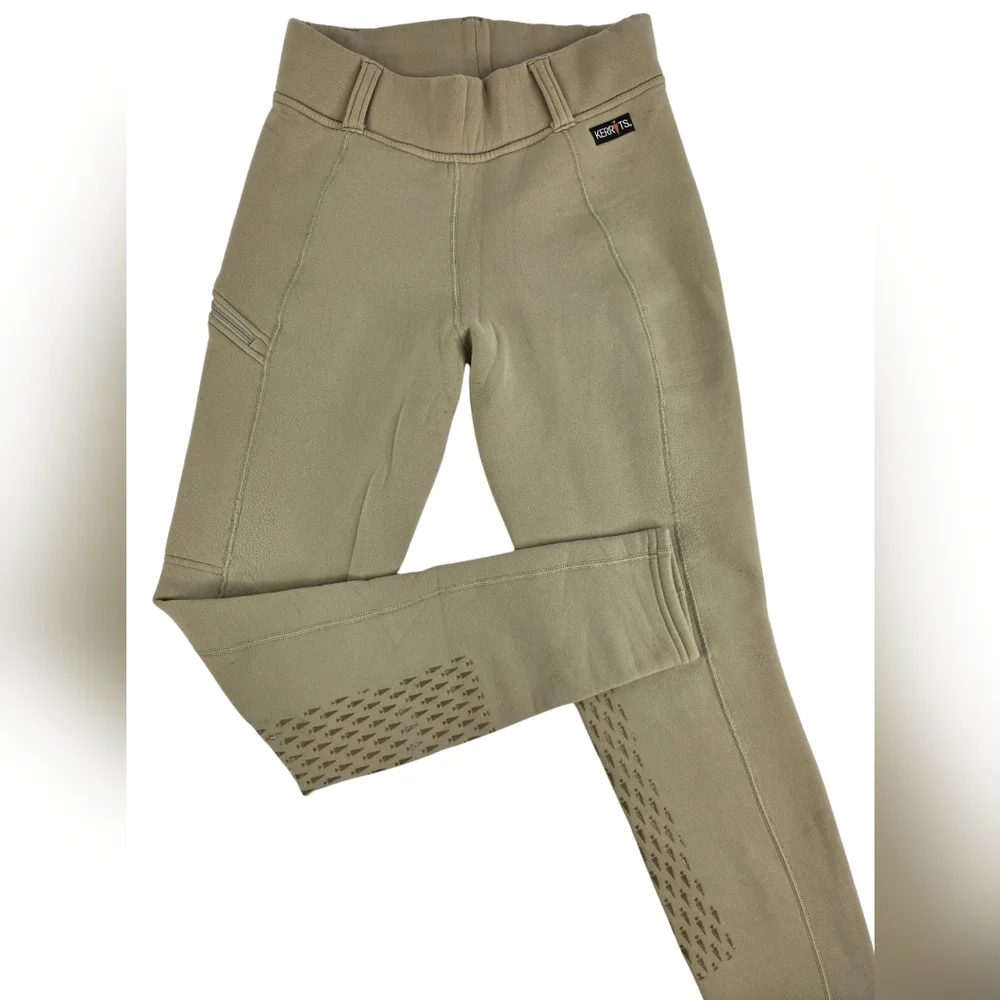 Kerrits Tan Equestrian Riding Tights with Grip Panels 3364-S